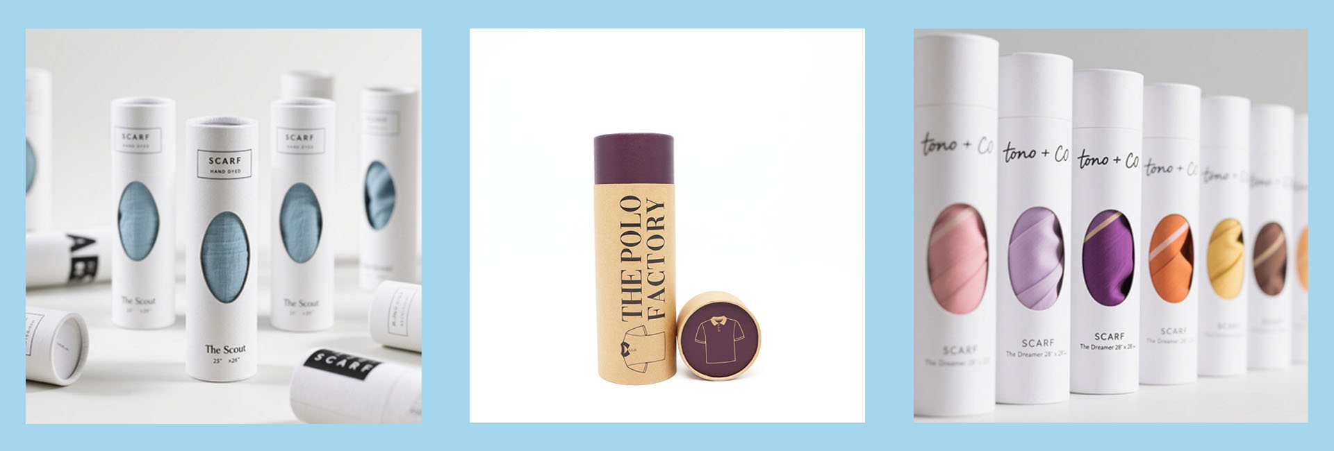 eco-friendly clothing tube packaging Embalaje de tubo de ropa ecológico