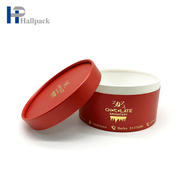 Tubo de papel de chocolate de embalaje de cartón del bote del tubo de papel de calidad alimentaria