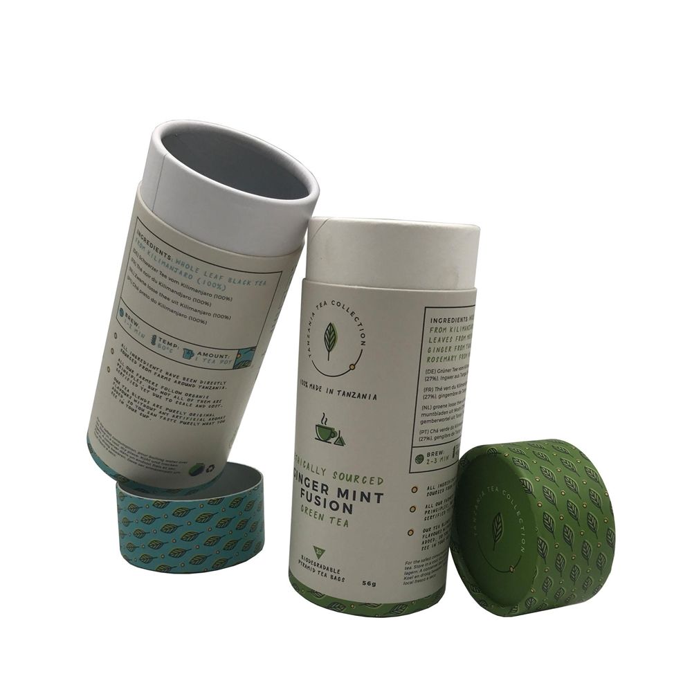 Caja de alta calidad, embalaje biodegradable, contenedor de palo, tubo de papel, comida, cartón redondo OEM, Guangdong de China, personalizado