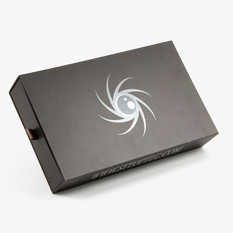 Caja de comida con accesorio de lazo, cartón Kraft y papel artístico para galletas, cigarrillos, brillo de labios, embalaje, impresión en relieve de logotipo