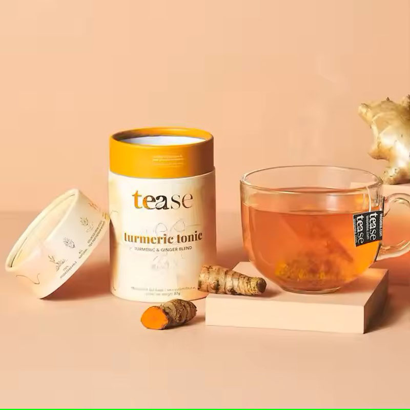Embalaje de tubos de cilindros redondos biodegradables del logotipo del logotipo del logotipo para el té