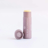 Tubo de protector labial personalizado de papel biodegradable, forma redonda, cilindro de empuje hacia arriba, barra de loción, embalaje de tubos de papel