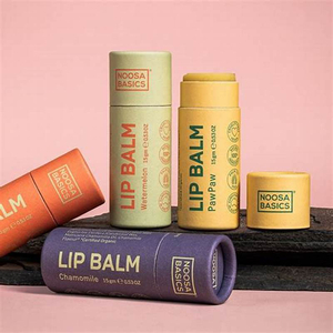 Papel empaquetado de cartón redondo cosmético personalizado respetuoso del medio ambiente del tubo empaquetado para empujar hacia arriba el protector labial desodorante