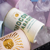 Cilindro de cartón creativo personalizado, contenedor de helado de calidad alimentaria con tapa metálica, tubo de papel, paquete de papel de aluminio de pared interior