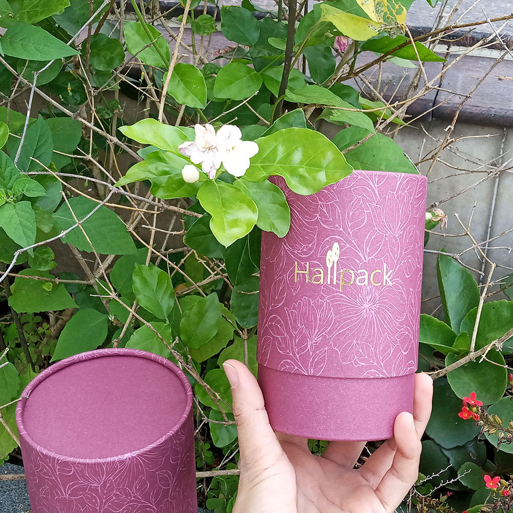Caja de embalaje de cartón ecológico, cilindro redondo suelto para té y café en grano, tubo de papel Kraft a prueba de humedad, de calidad alimentaria