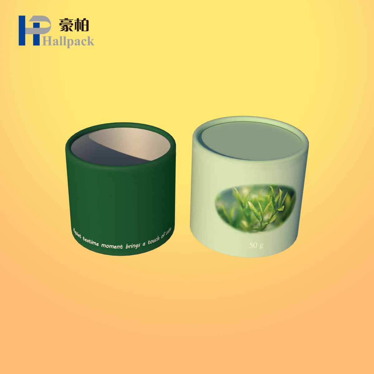 Caja de embalaje cilíndrica de papel artesanal ecológica personalizada para té, granos de café, superficie en relieve biodegradable para uso de perfumes