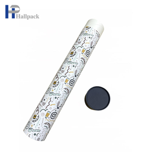 Tubo de papel largo del tubo de papel de Kraft del paquete redondo del arte del logotipo personalizado