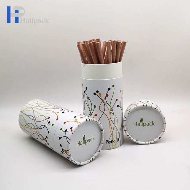 Original Impresión personalizada, contenedor de bolígrafos con núcleo de papel reciclado, tubo