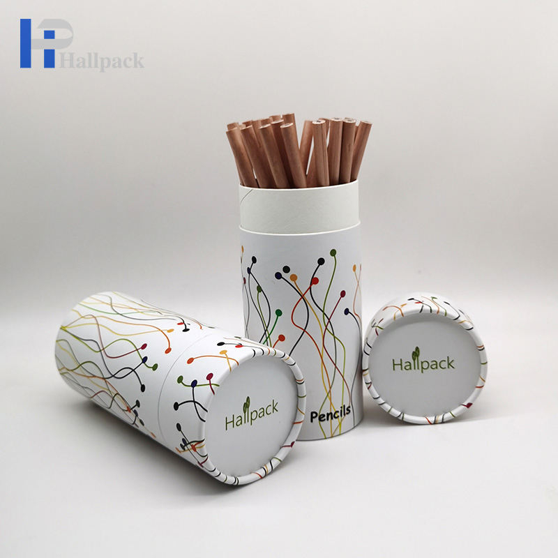Original Impresión personalizada, contenedor de bolígrafos con núcleo de papel reciclado, tubo