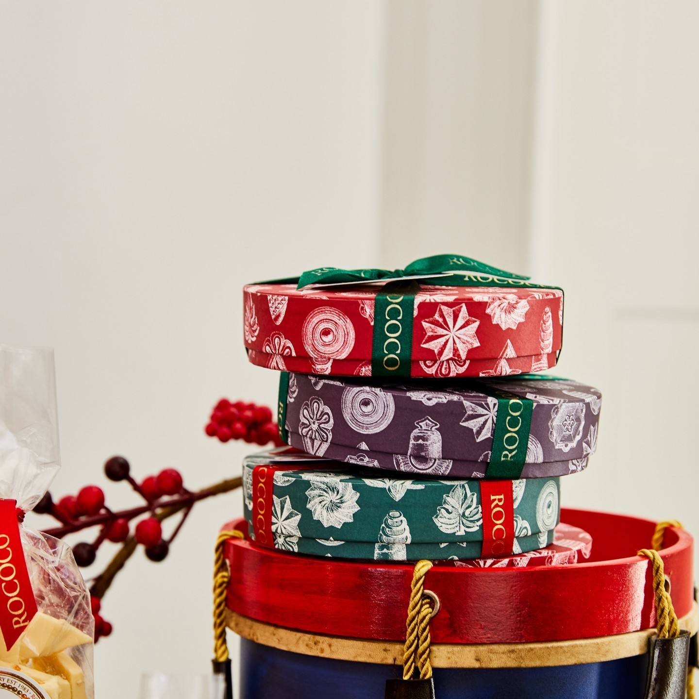 Embalaje de cartón de tubo redondo de tubo de papel abierto plano de alta calidad para embalaje de chocolate, pastel, caja de galletas