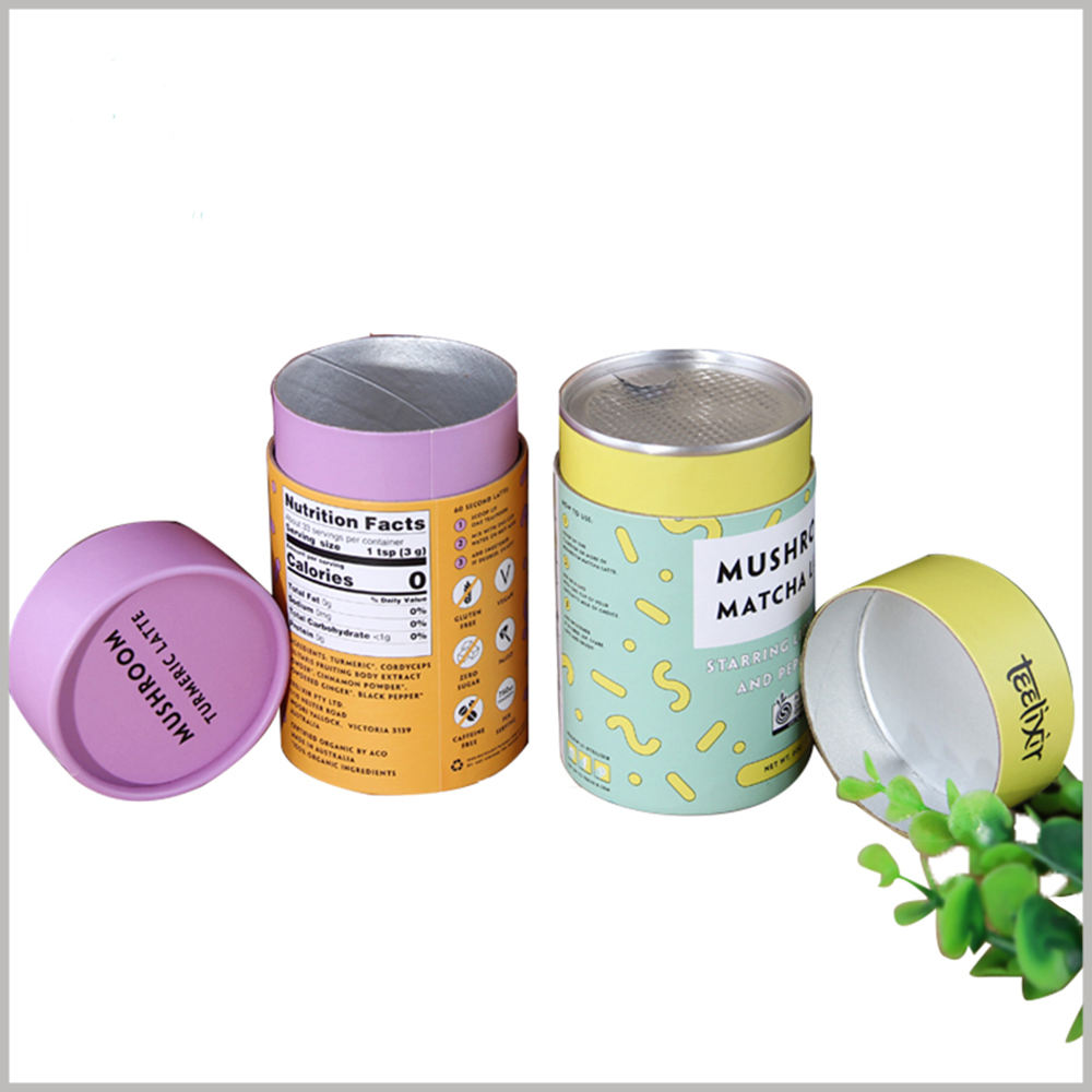 Paquete de papel de calidad alimentaria, diseño personalizado, respetuoso con el medio ambiente, embalaje de tubo de papel de sellado de Metal fácil de pelar para nueces, café y té