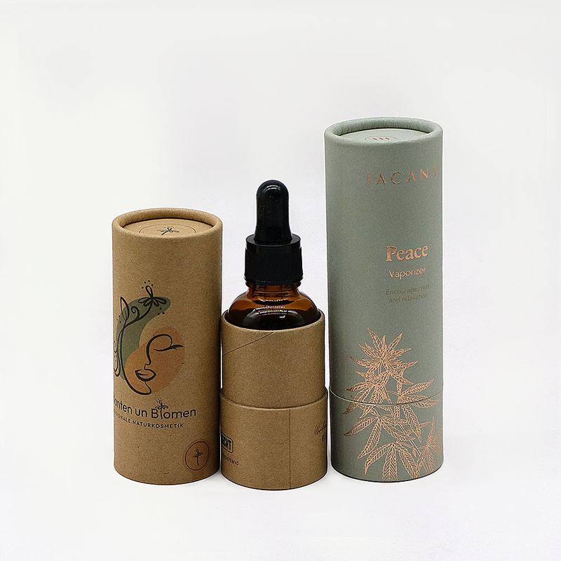 Tubo de papel de embalaje de aceite esencial de perfume de cosméticos de alta calidad personalizado de fábrica