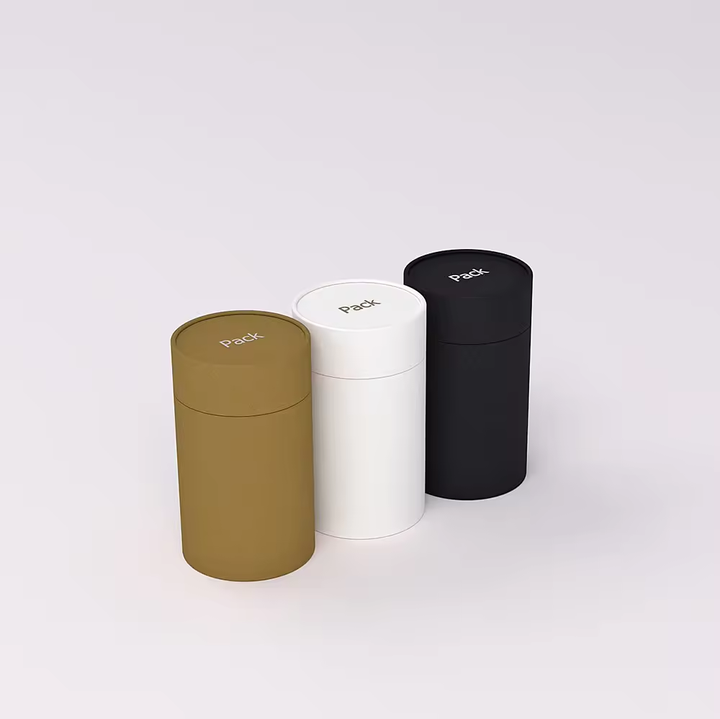 Suministros de Arte de papelería personalizados respetuosos con el medio ambiente, caja cilíndrica de cartón, tubo de papel, embalaje para taza, botella de vacío de vidrio y agua