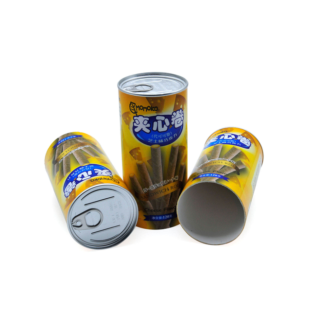 Caja de embalaje cilíndrica de cartón de calidad alimentaria, respetuosa con el medio ambiente, tuercas de sellado de Metal de fácil extracción, tubo de papel para embalaje de té y café