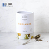 Cilindro de cartón reciclado de grado alimenticio personalizado, caja de embalaje de cosméticos para té y café de hojas sueltas, paquetes de tubos de papel Kraft blanco redondo