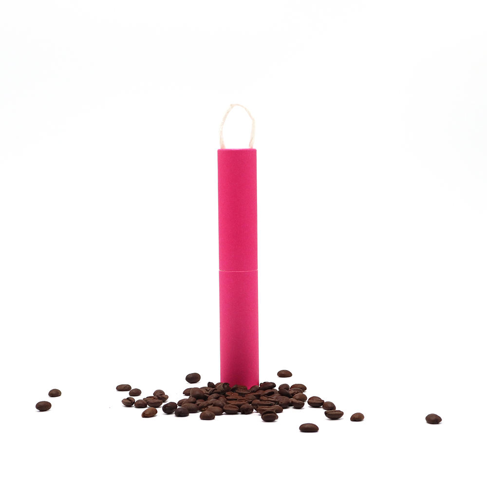 Logotipo impreso personalizado, cilindro de cartón, venta al por mayor, rosa roja, giro manual, tubo de papel Kraft, bolígrafo de Perfume, embalaje de tubo de papel de regalo