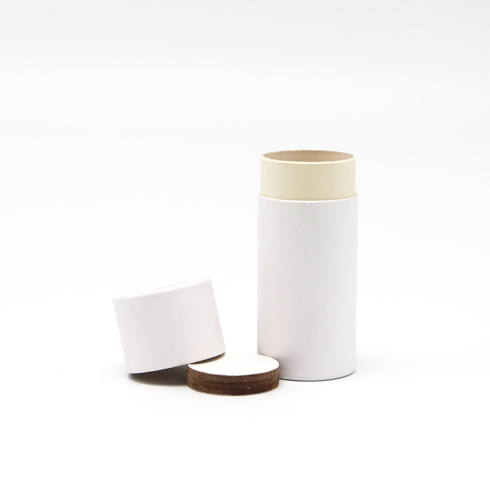 Venta al por mayor, tubo de papel Push Up, contenedor de desodorante, caja de embalaje ecológica, bálsamo labial de cartón biodegradable, tubo de papel Kraft