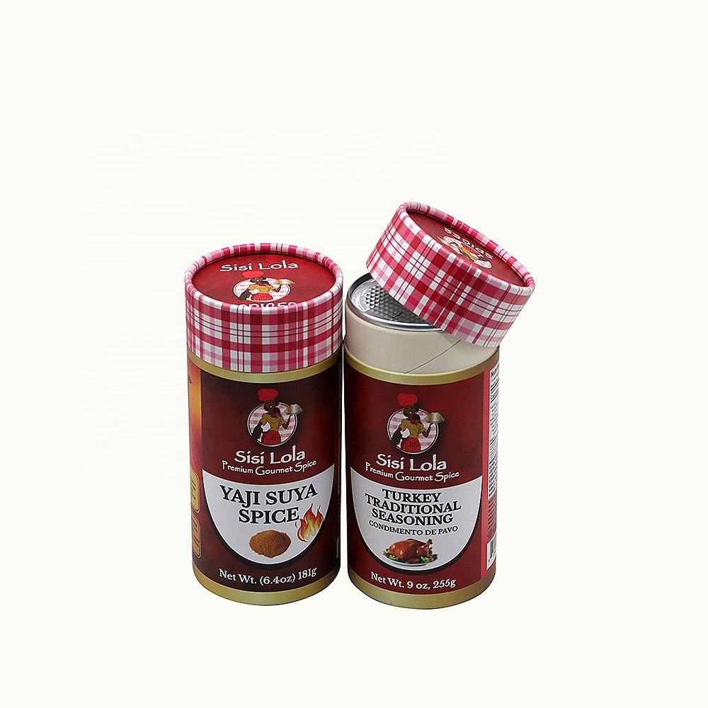 Recipiente hermético para alimentos forrado con papel de aluminio de alta calidad, embalaje de tubo de cartón de papel para cilindro de paquete de té suelto