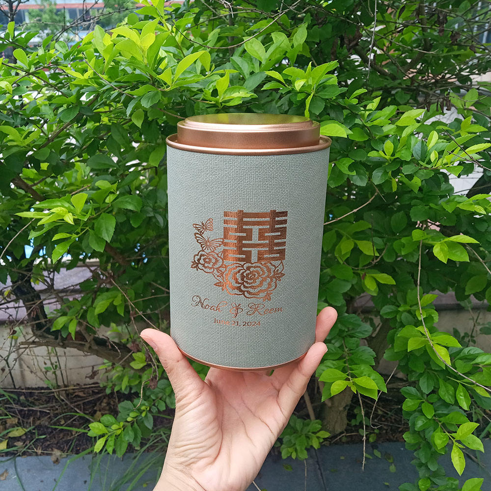 Cilindro redondo impreso personalizado, contenedores de almacenamiento de cartón, cubierta metálica para café, té, envasado de alimentos, cilindro redondo de papel