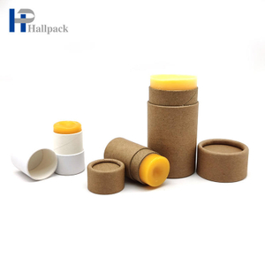 El papel de empaquetado blanco biodegradable del tubo 0.3oz Brown del desodorante de la cartulina de Kraft de 2 onzas empuja hacia arriba el bálsamo labial