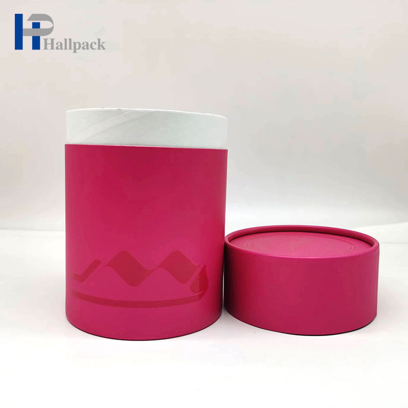 Cilindro de impresión personalizado, caja de regalo de cartón, embalaje de tubo de papel UV