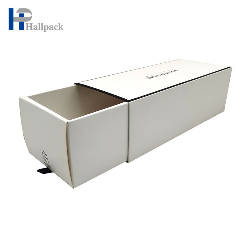 Caja de embalaje de papel de regalo de caja de papel tipo cajón de marca personalizada