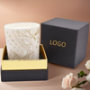 Caja rígida de lujo del pequeño favor del brillo de la caja de papel del regalo del caramelo de la boda con la laminación de Matt de la hoja de oro