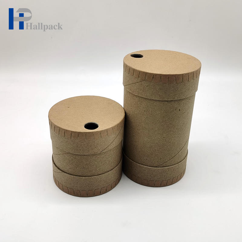 Tubo de papel personalizado al por mayor que empaqueta el tubo de papel Kraft puro con la parte superior abierta
