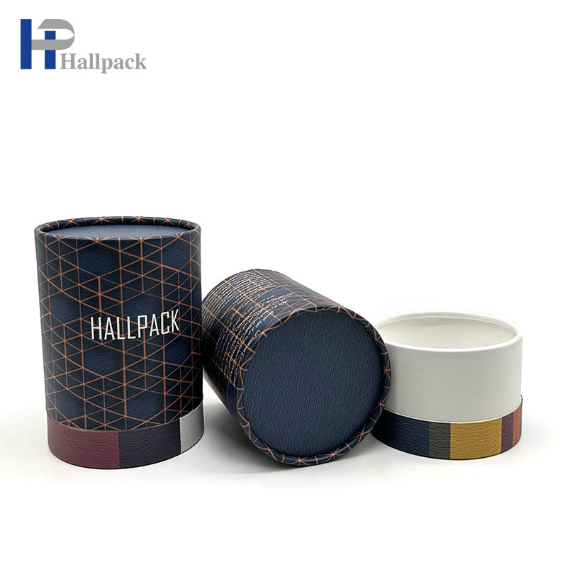 Nuevo diseño de velas, conjunto de regalo, caja cilíndrica de embalaje, tubo de papel de embalaje de cartón