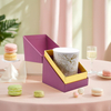 Caja rígida de lujo del pequeño favor del brillo de la caja de papel del regalo del caramelo de la boda con la laminación de Matt de la hoja de oro