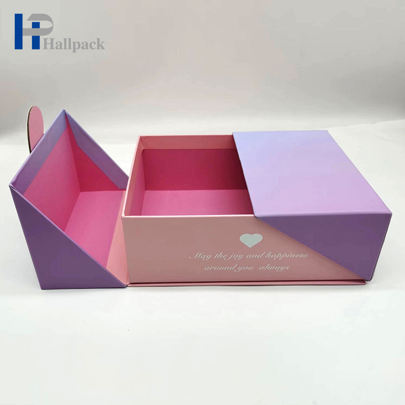 Caja de regalo vacía impresa aduana al por mayor de la caja de cartón de papel hecha a mano