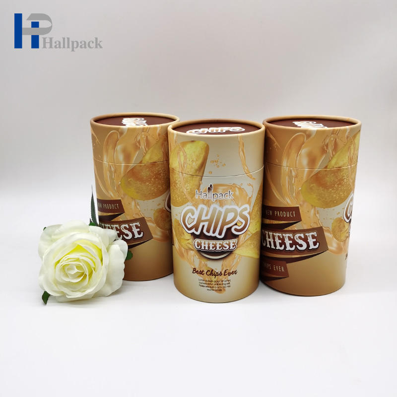 Latas de tubo de papel de cubierta interior de rasgón fácil con sello de calidad alimentaria al por mayor