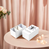 Caja de regalo de dulces de boda pequeña de lujo, caja rígida con brillo, laminación mate de lámina dorada y manejo de impresión que desaparece