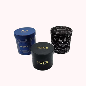 Caja de regalo personalizada con forma de cilindro de borde plano de tubo de papel de embalaje de alta capacidad con tapa, tubo de papel negro