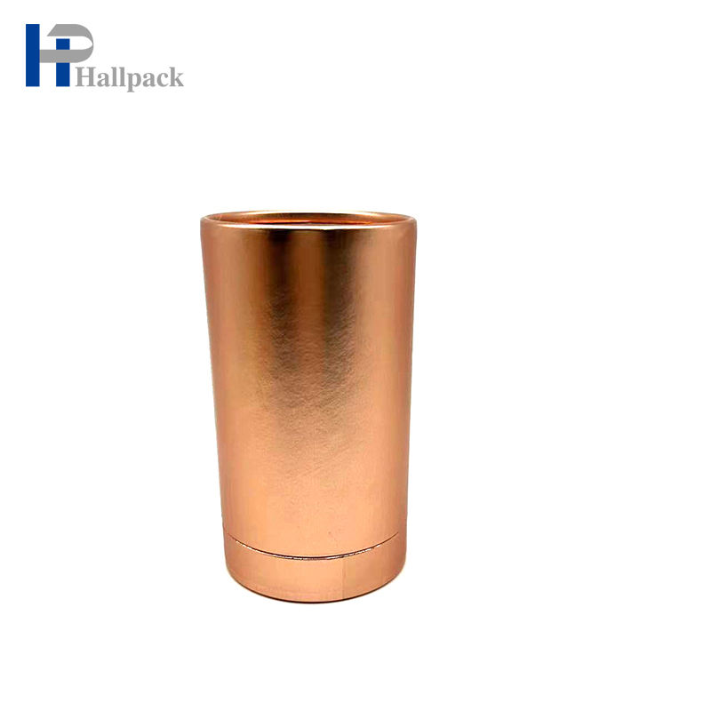 Tubo de papel personalizado de oro rosa de tubo de papel reciclable ecológico de venta caliente