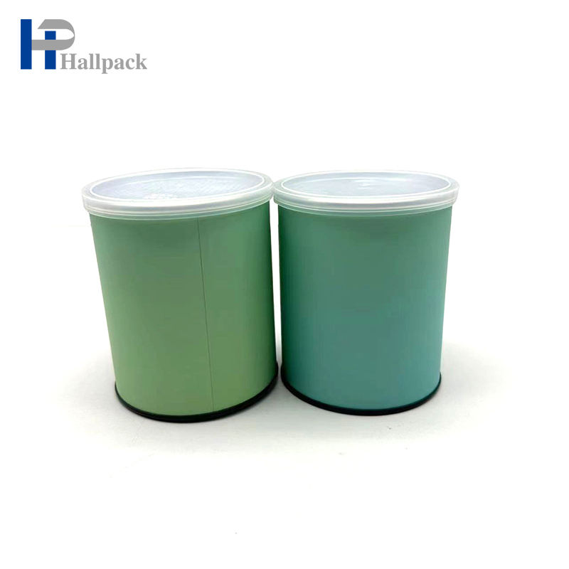 Tubo de cartón cilíndrico redondo con tapa de plástico Kraft ecológico de diseño de marca personalizado para uso artesanal y de embalaje