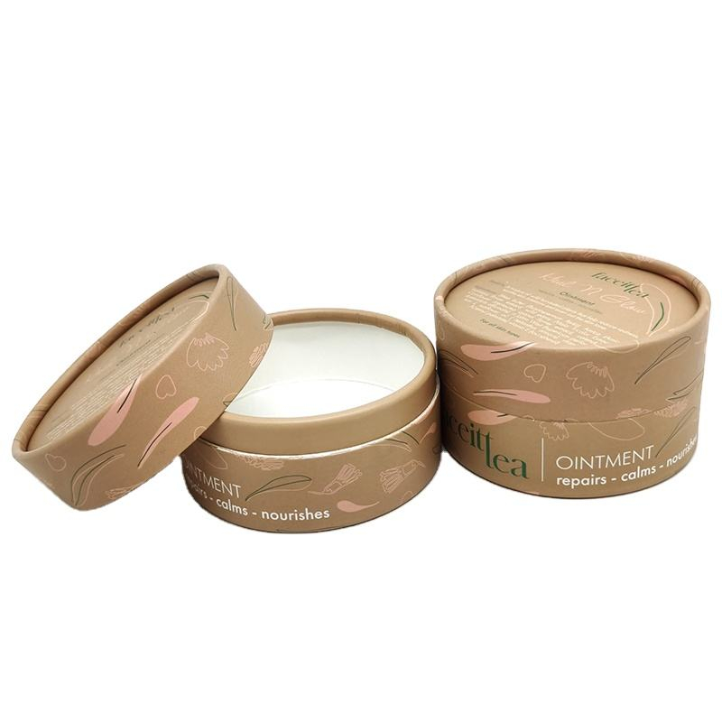 Tubos de embalaje de papel cosmético de rubor personalizado Contenedores de base cilíndrica Número de modelo de pastel de perfume Tubo de embalaje de papel