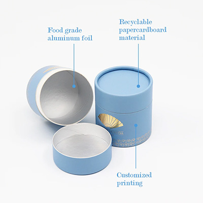 Empaquetado de tubo de calidad alimentaria de diseño personalizado ecológico para granos de café