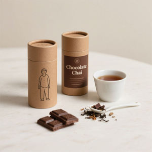 Botes de papel de café con caja de calidad alimentaria, cilindro redondo biodegradable, venta al por mayor