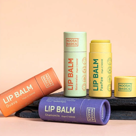 Material reciclable Tubos de papel impresos personalizados Desodorante Lipstick Lip Balm Papel Tube Packaging