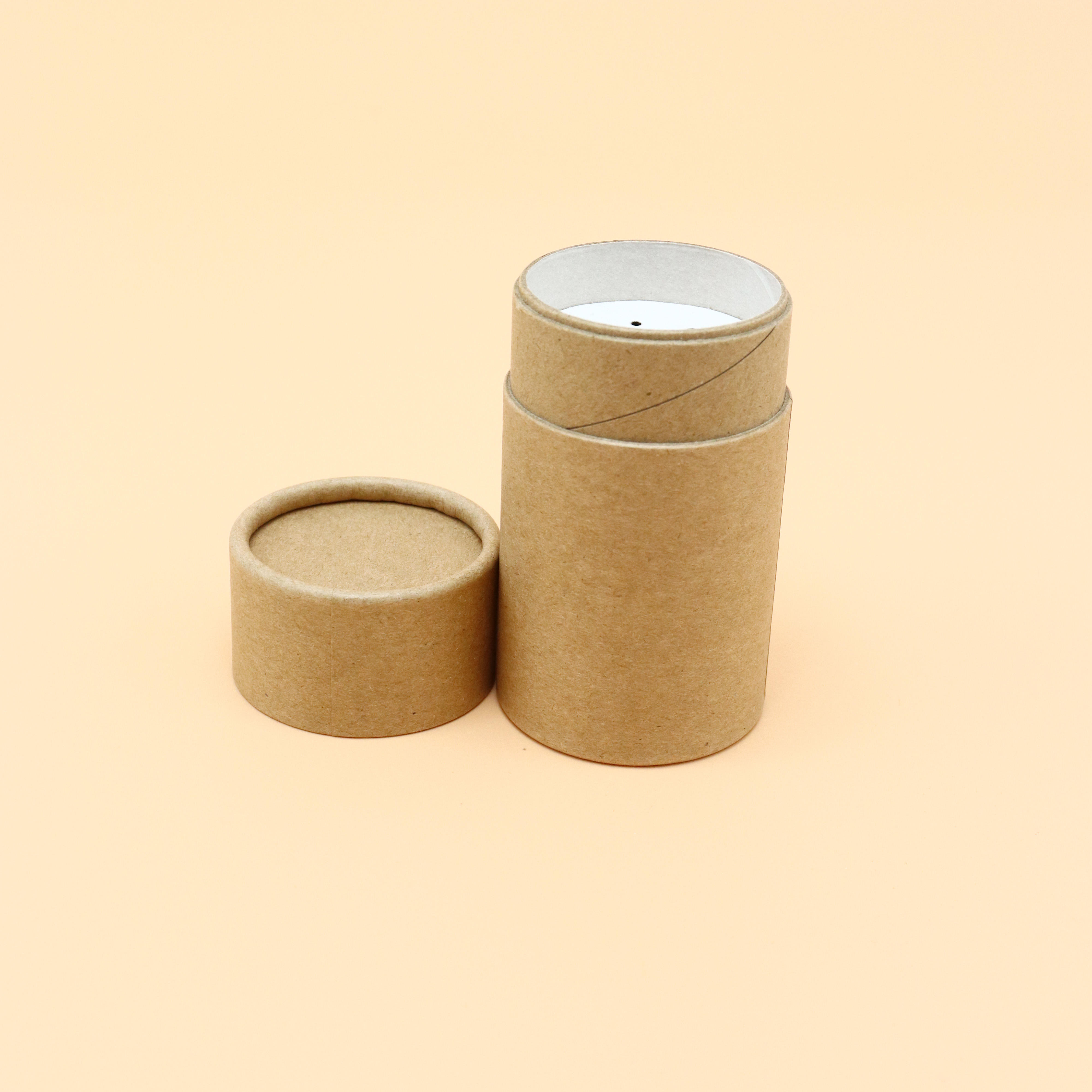 Nuevo diseño, tubo de Kraft de pimienta, sal, especias, embalaje, contenedor de tubo de papel de polvo suelto biodegradable