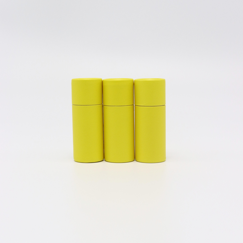 Caja de papel Kraft para cosméticos, tubo de papel de impresión en color, caja de embalaje, tubo de lápiz labial personalizado biodegradable, embalaje de tubo de cartón