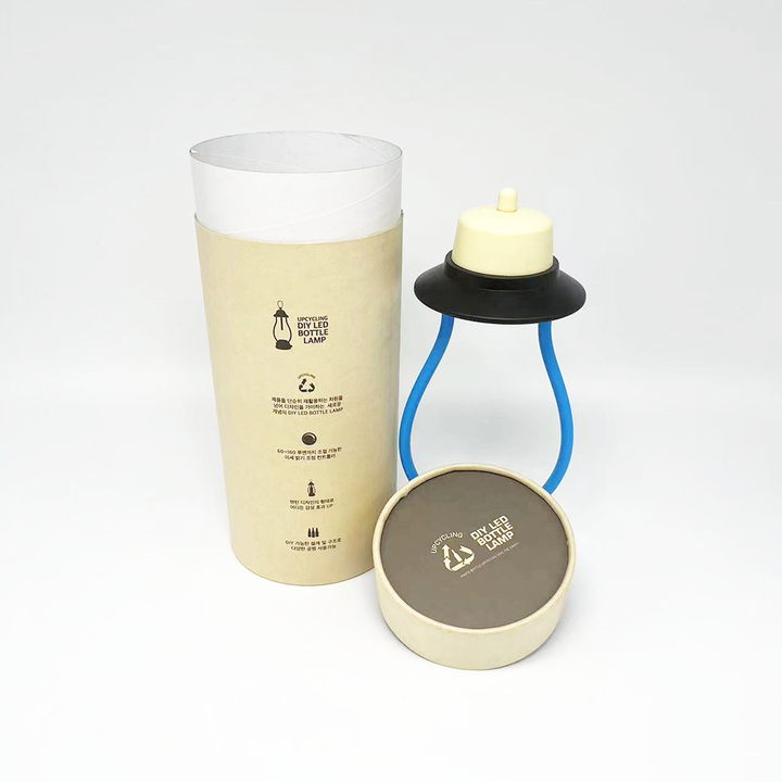 Caja cilíndrica de cartón electrónica respetuosa con el medio ambiente personalizada, embalaje de tubo de papel para cámara, reloj inteligente, auricular, luz LED