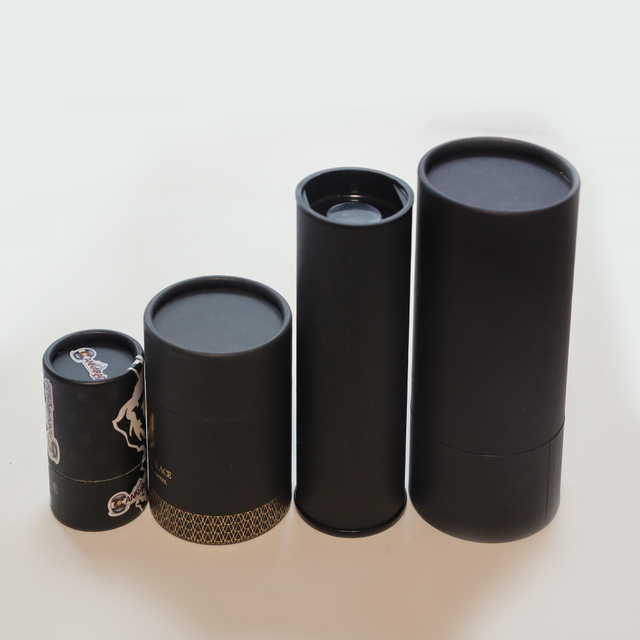 Empaquetado biodegradable del tubo del papel del cilindro del negro de la base del tubo del papel del arte de alta calidad