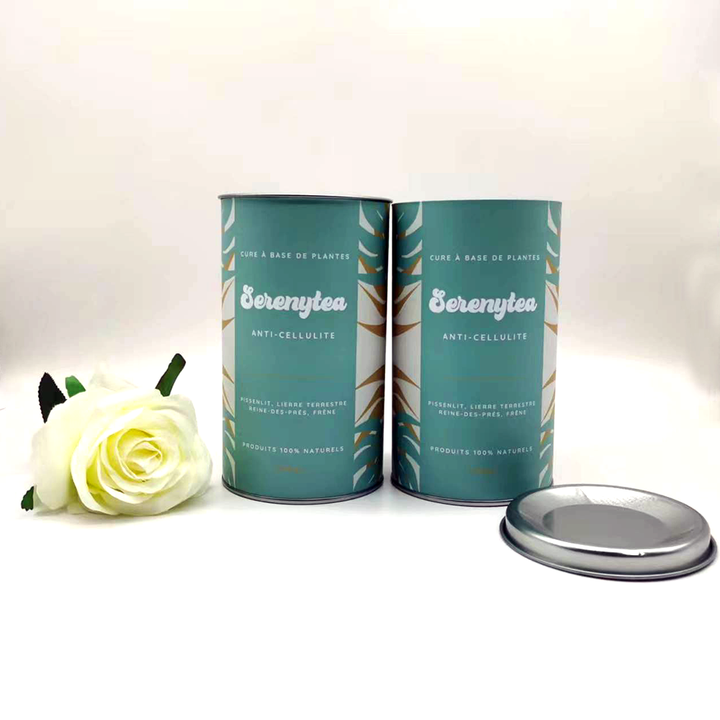 Tubo de papel de calidad alimentaria de alta calidad, embalaje de té estilo lata, embalaje de tubo biodegradable, embalaje de tubo de papel personalizado para alimentos