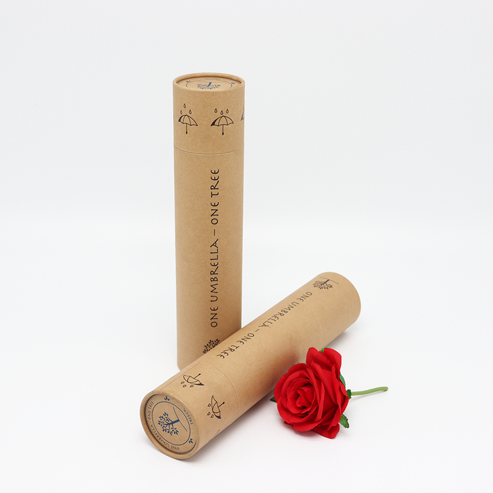 Tubo de papel de caja de cilindro de cartón ecológico personalizado, embalaje para botella, jarrón, papel tapiz, paraguas de bádminton