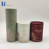 Caja de velas con estampado de papel Kraft personalizable, impresión dorada, embalaje de tubo de papel de manipulación que desaparece biodegradable
