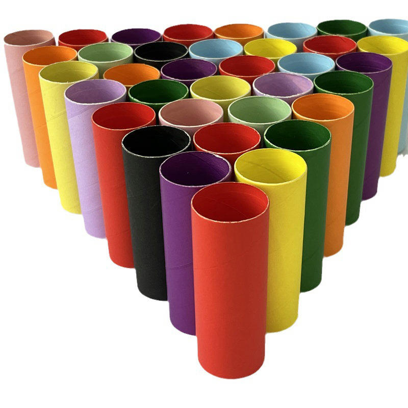 Núcleos de papel artístico de diseño de 2 pulgadas, tubos de papel de colores reciclables hechos a mano, 54mm