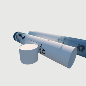 Caja redonda de papel Kraft redonda, precio de fábrica ecológico, personalizado, póster A2, regalo, cilindro de aromaterapia, embalaje de tubos de envío