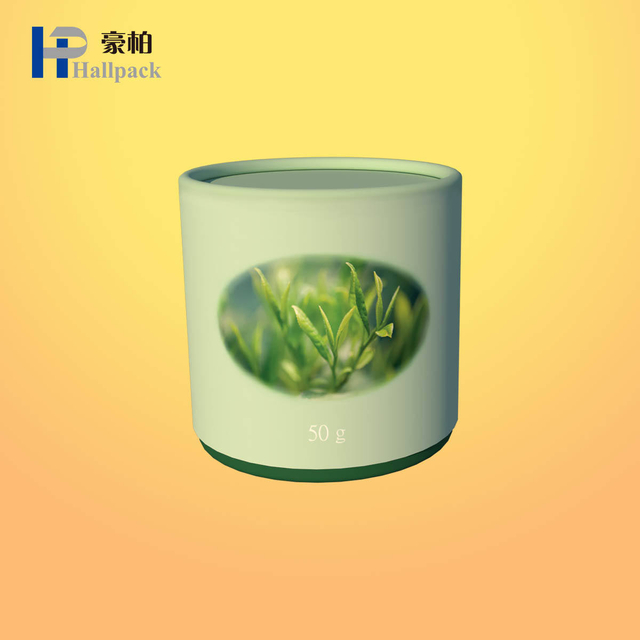 Caja de embalaje cilíndrica de papel artesanal ecológica personalizada para té, granos de café, superficie en relieve biodegradable para uso de perfumes